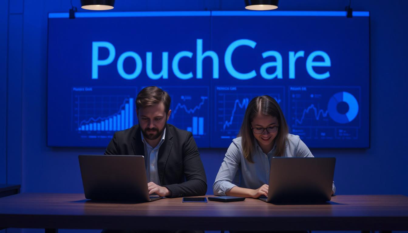 PouchCare digital marketing team collaborating on SEO strategies and analytics